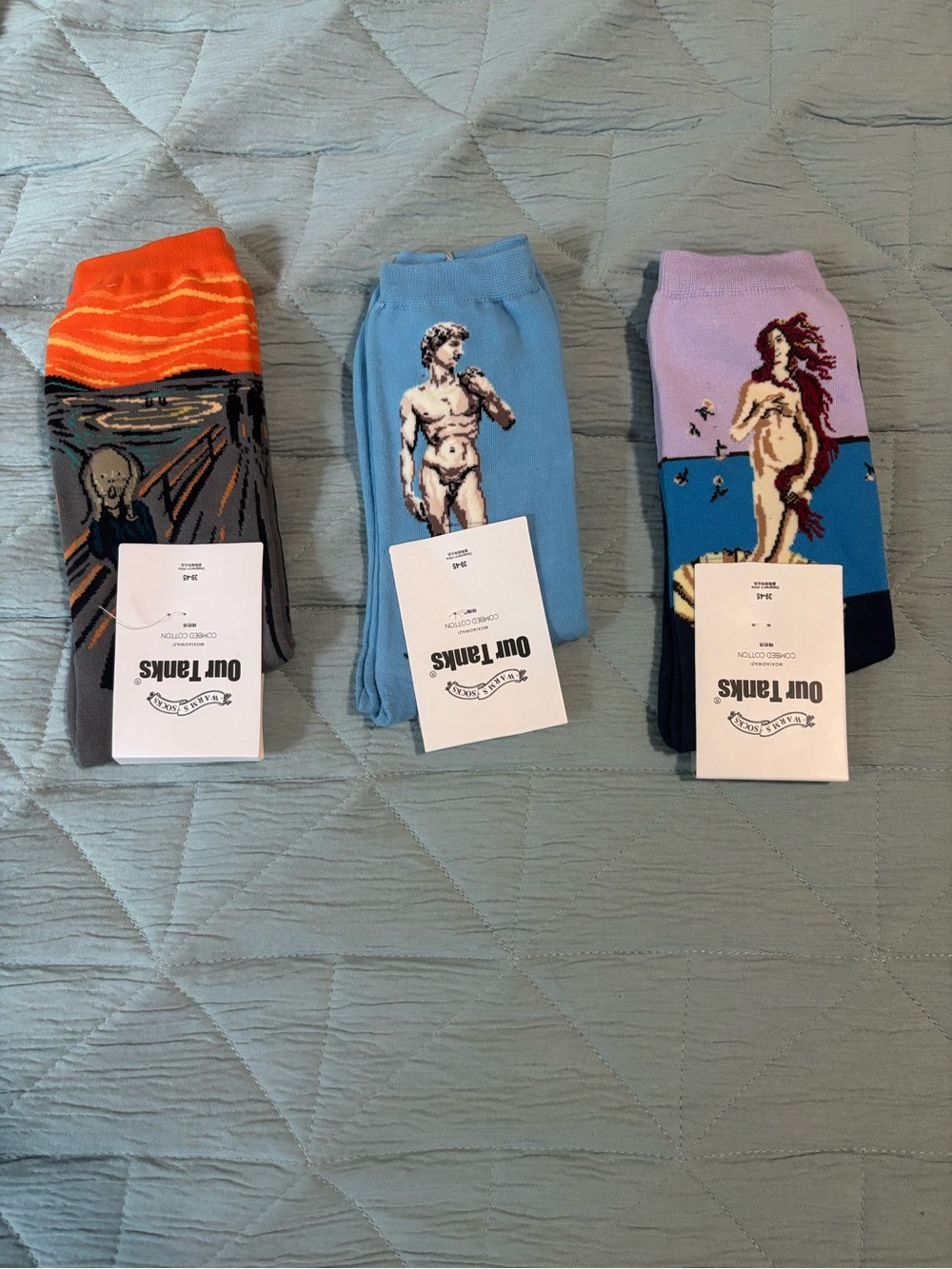 NWT Our Tanks Set of Three Combed Cotton Socks